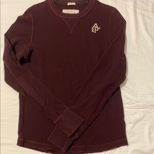 Abercrombie & Fitch Burgundy Long Sleeve Shirt